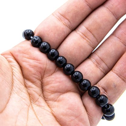 Black bead bracelet