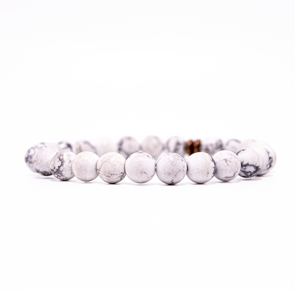 White Turqouize Bead Bracelet