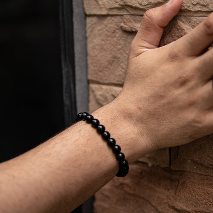 Black bead bracelet