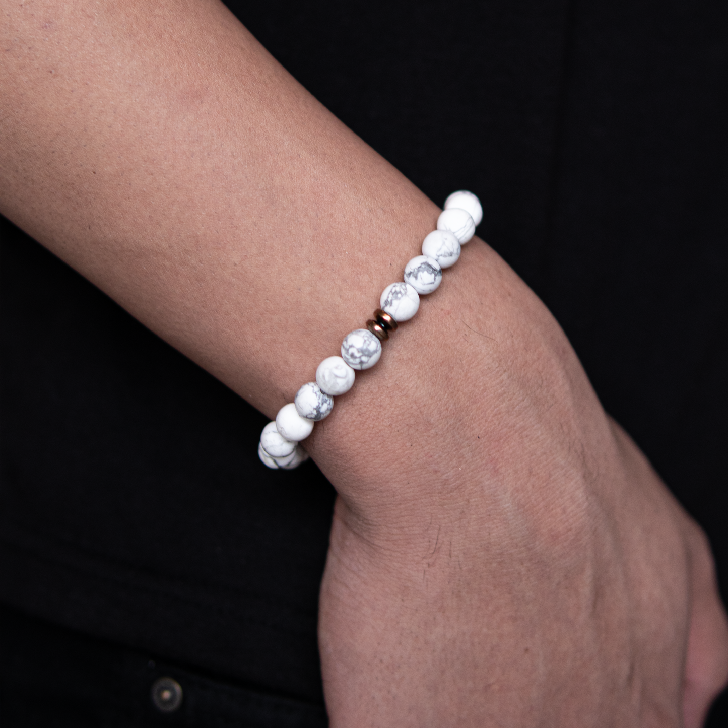 White Turqouize Bead Bracelet