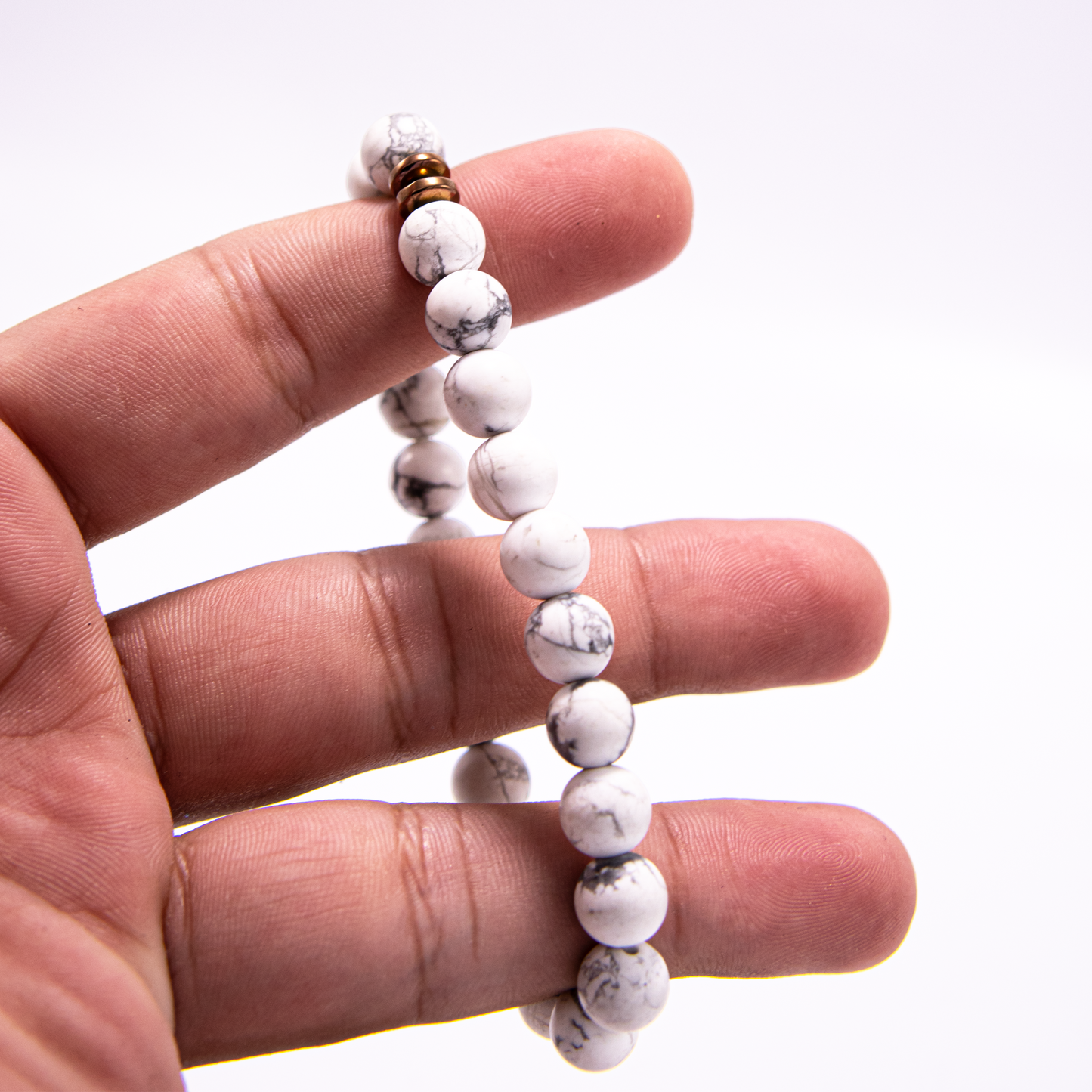 White Turqouize Bead Bracelet